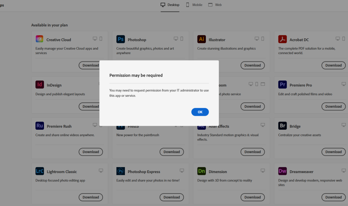 FAQ: Adobe Creative Cloud Desktop Apps (For NUS Staff Only) – NUS ...